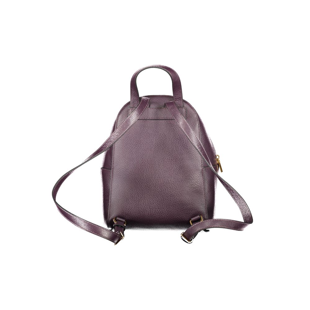 Purple Leather Backpack