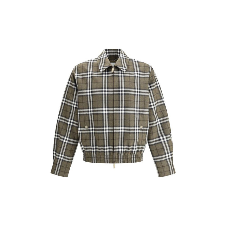 Check pattern wool Harrington Jacket