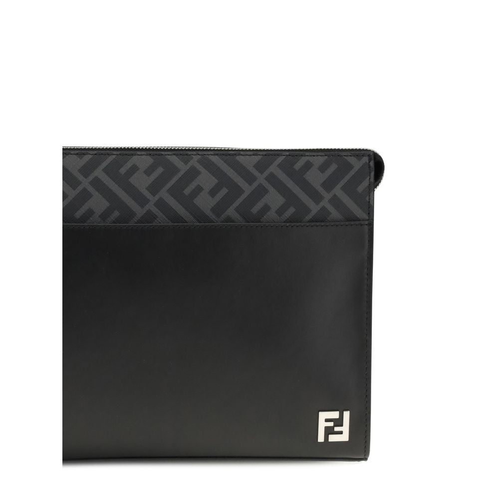 Leather FF canvas Pouch