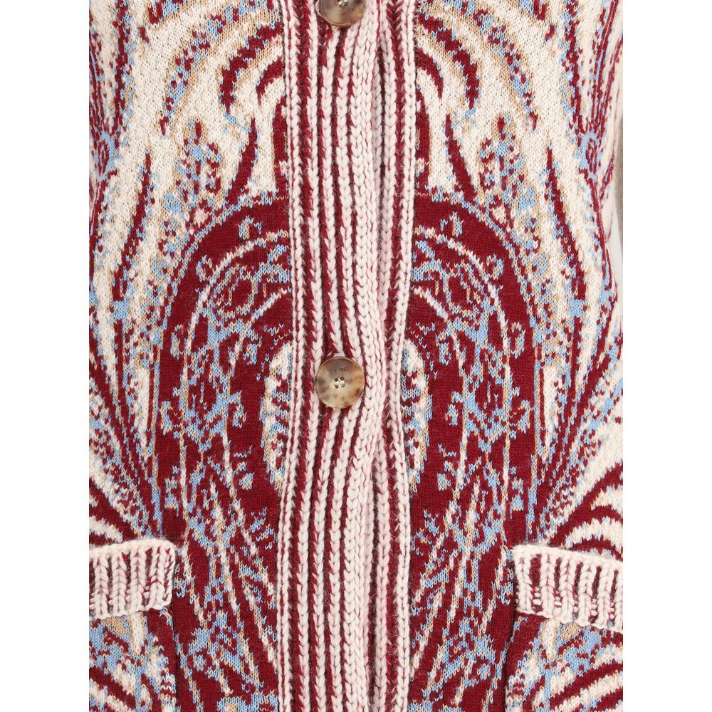 Wool and cotton maxi Cardigan