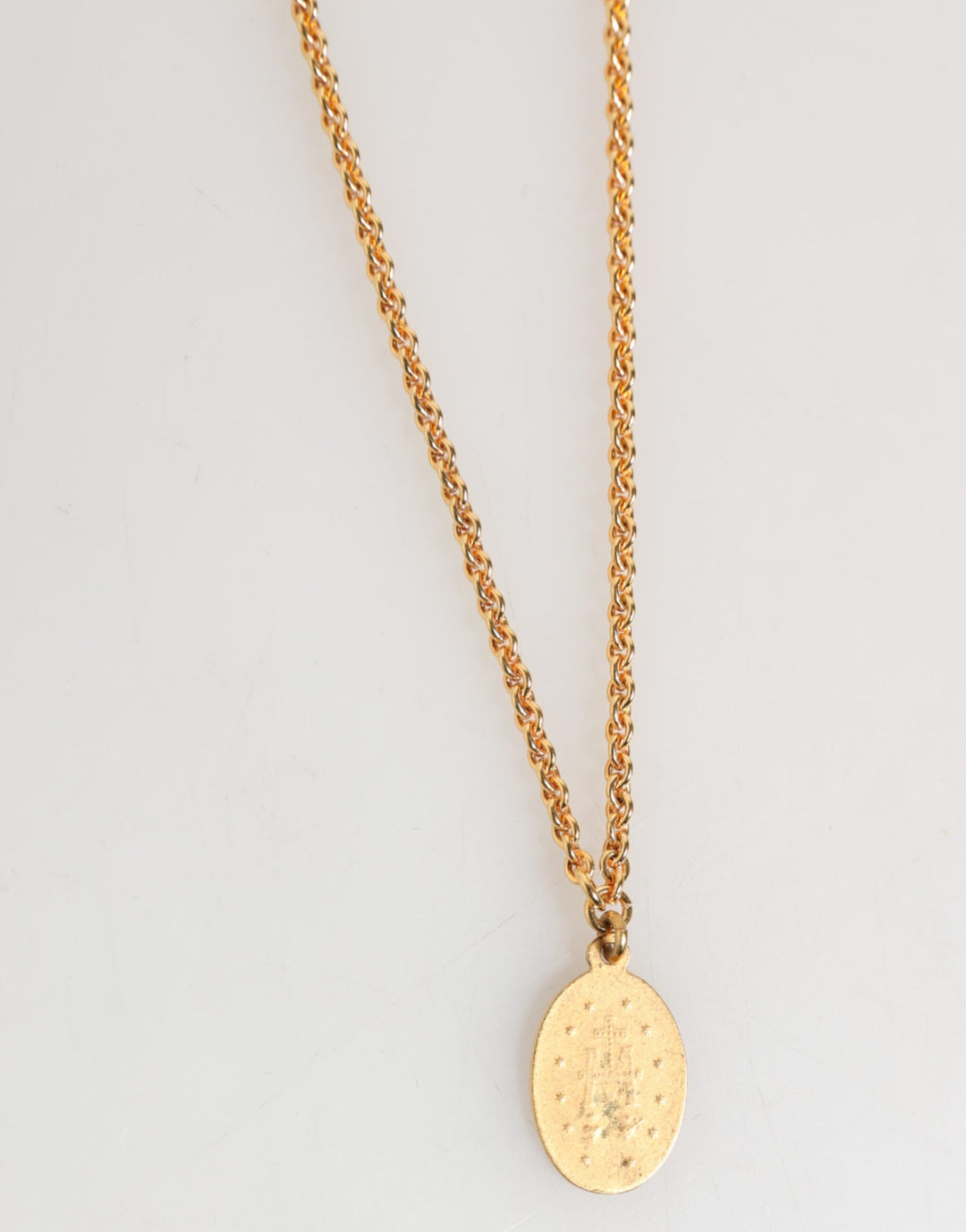 Gold Medallion Metal Chain Charm Men Pendant Necklace