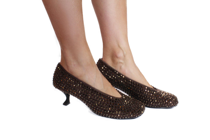 pumps crystal brown-5
