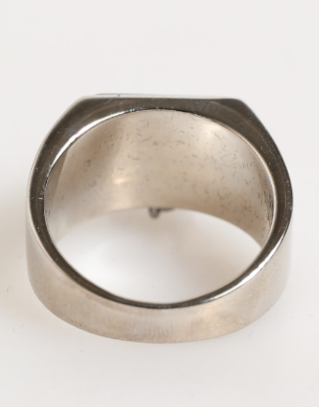 Silver Tone Pyramid DG Logo Real Brass Ring