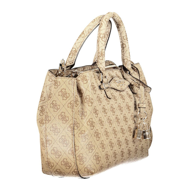 Beige Polyethylene Handbag