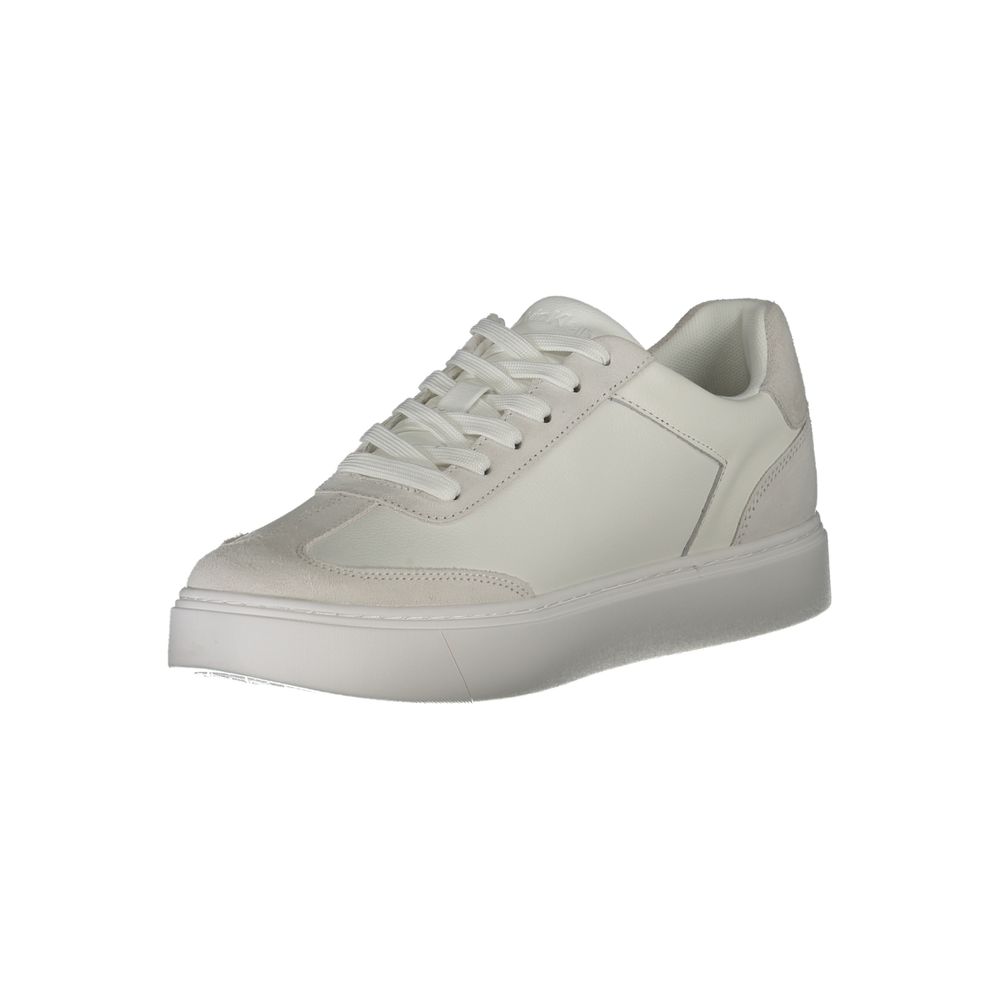 White Polyester Sneaker