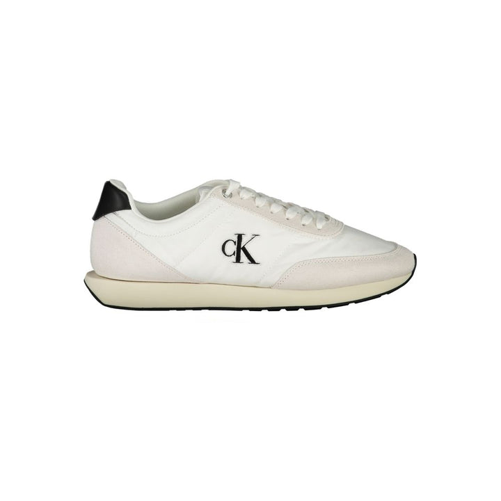 White Polyester Sneaker