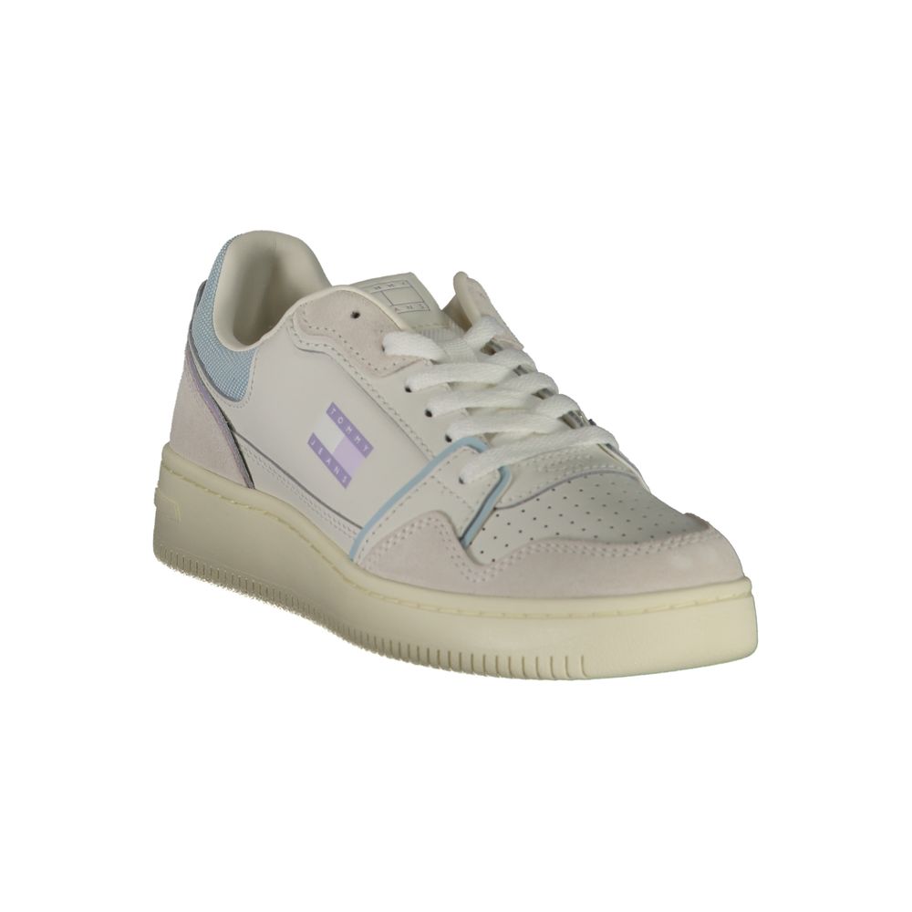 White Polyester Sneaker