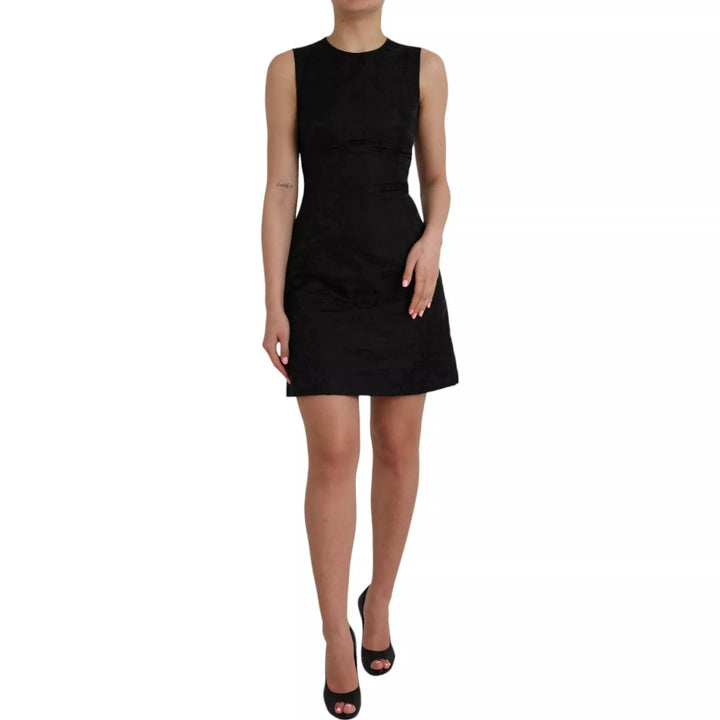 Black Sleeveless Bodycon A-line Mini Dress
