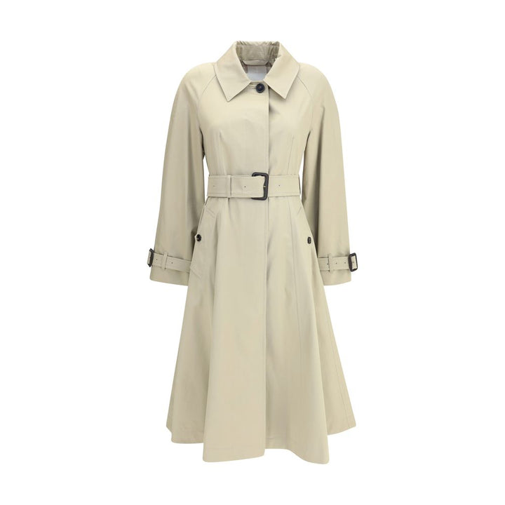 Ellingham fit-and-flare long gabardine Trench Coat