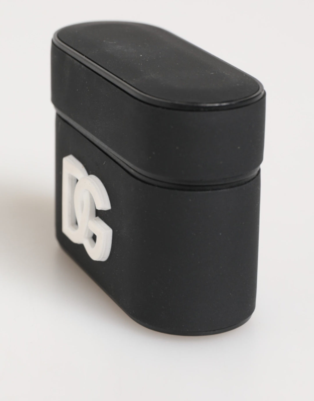 Black White Rubber Embossed Logo Accessory Airpods Case