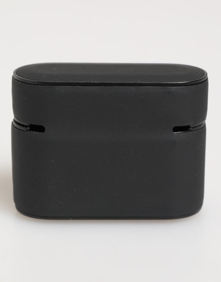 Black Orange Rubber Logo Embossed Accessory Airpods Case