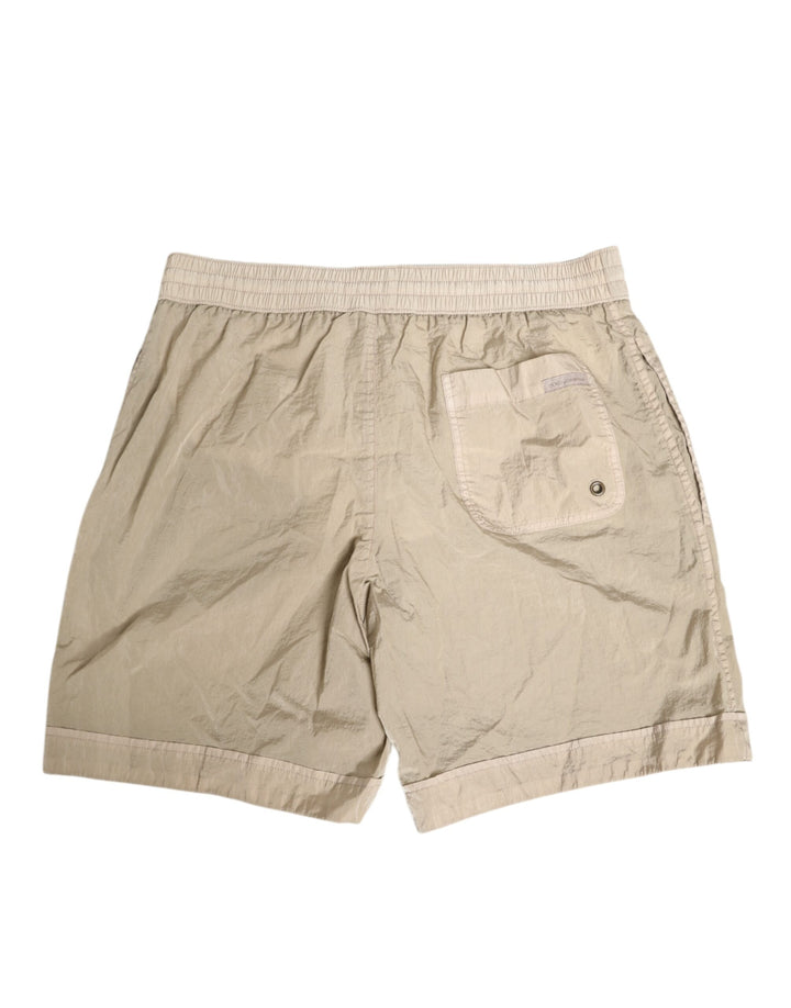 Beige Nylon Beachwear Men Boxer Short Swimwear