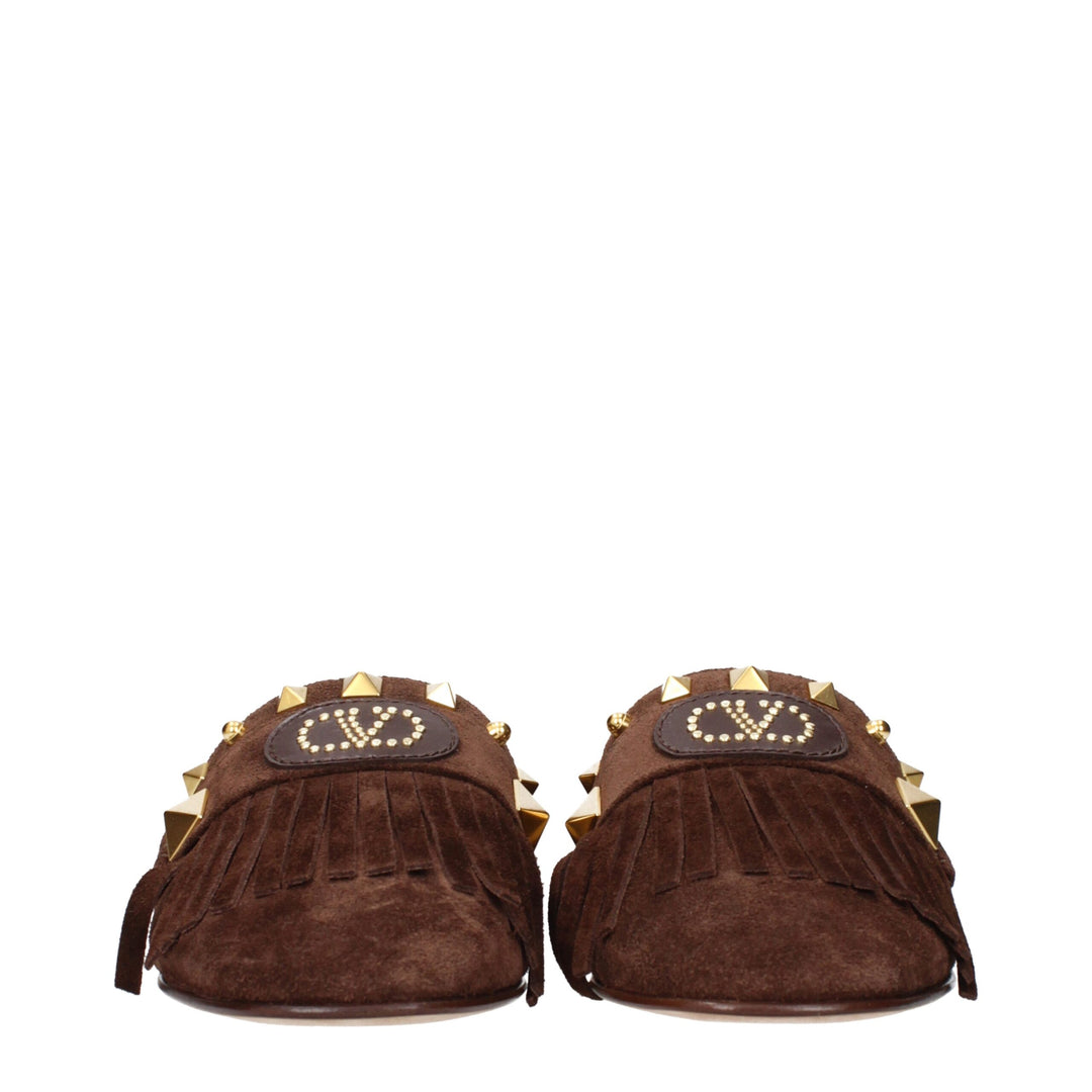 Brown Leather Slippers Sandals