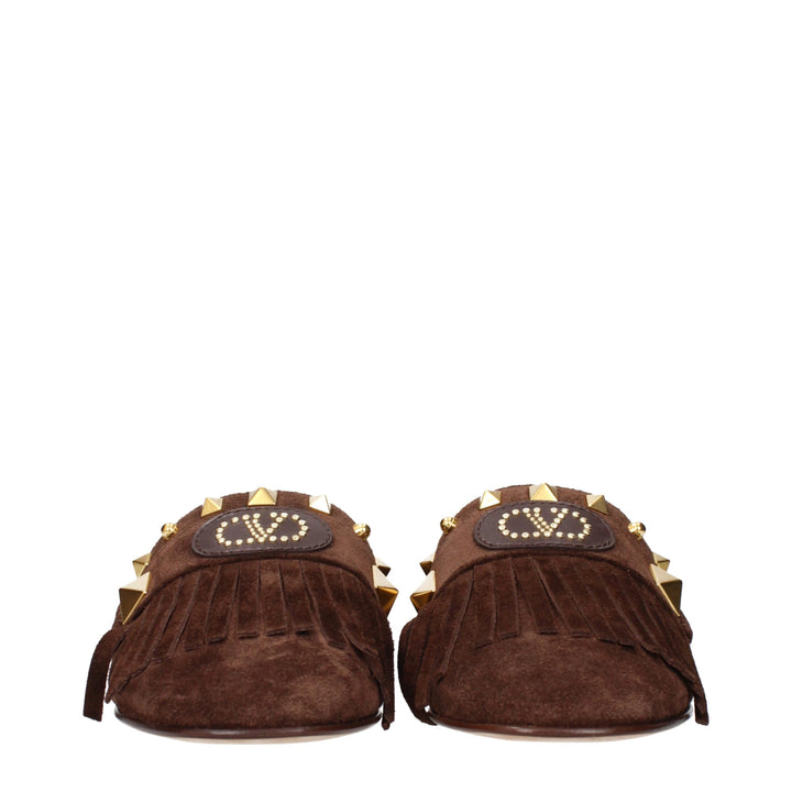 Brown Leather Slippers Sandals
