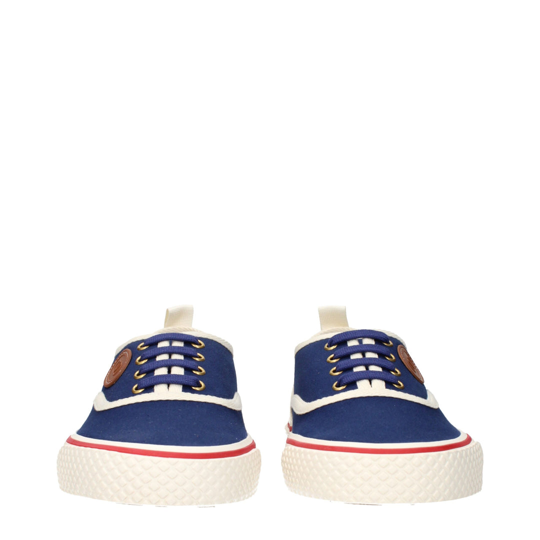 Blue Fabric Low Tops