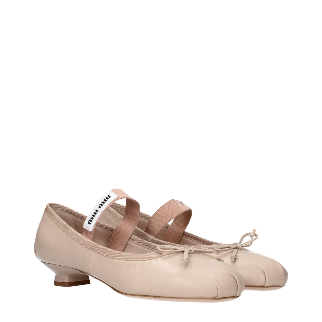 Pink Leather Ballet Flats