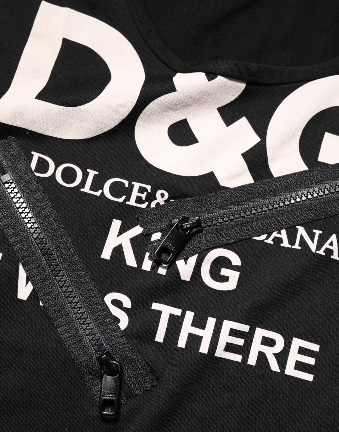 Black Cotton Sleeveless Tank Top DG Logo Men T-shirt