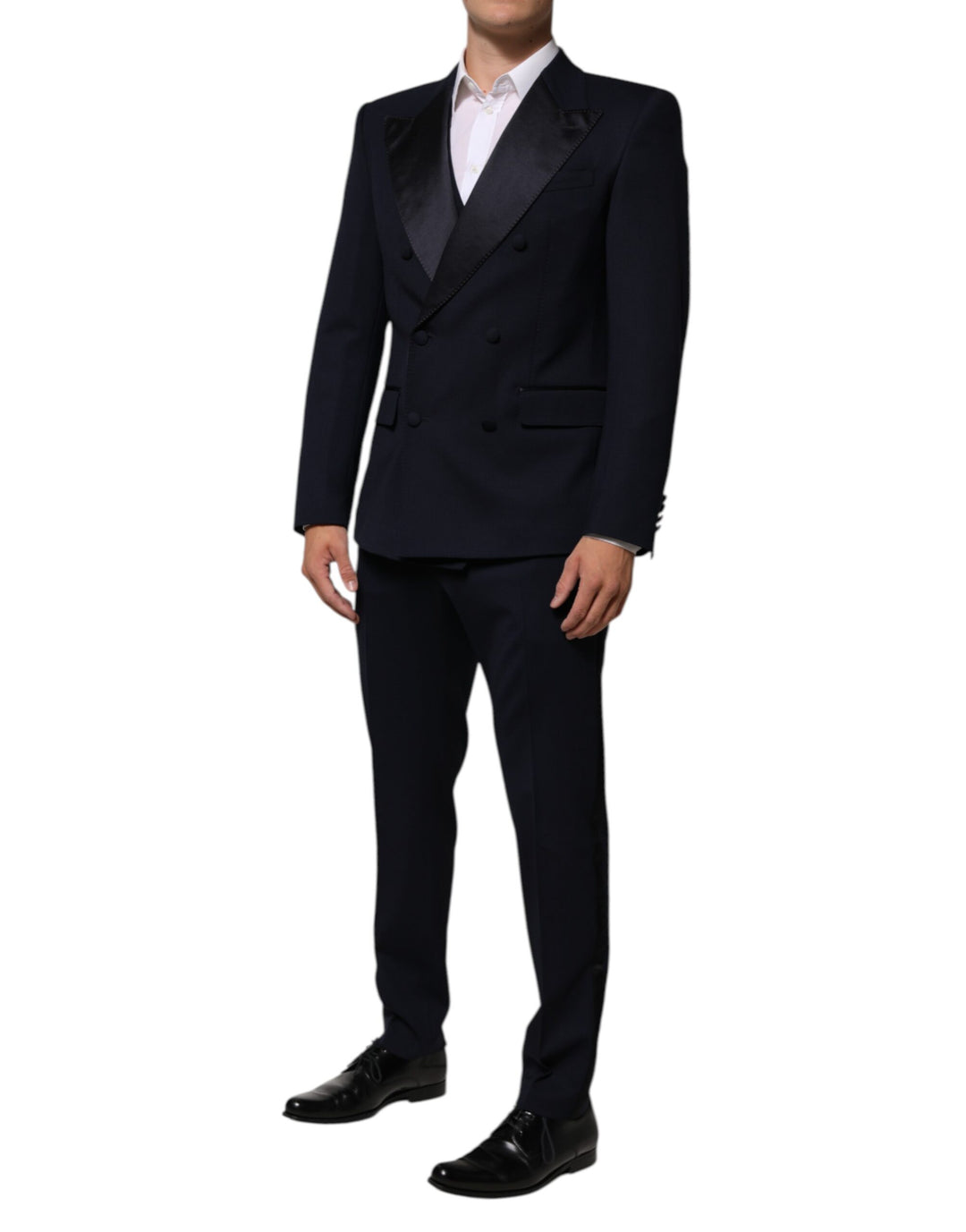 Black Wool 3 Piece Slim Fit Formal Men Suit