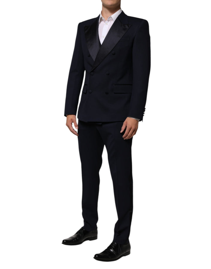 Black Wool 3 Piece Slim Fit Formal Men Suit