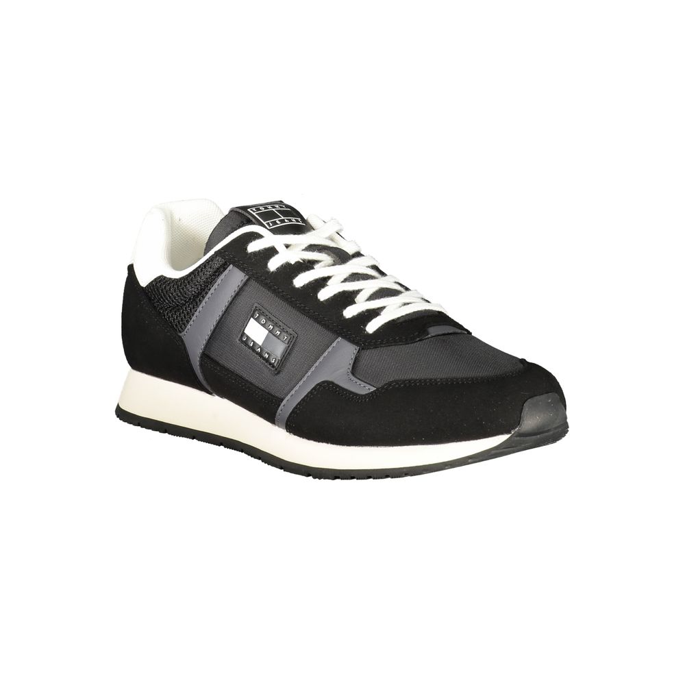 Black Polyester Sneaker