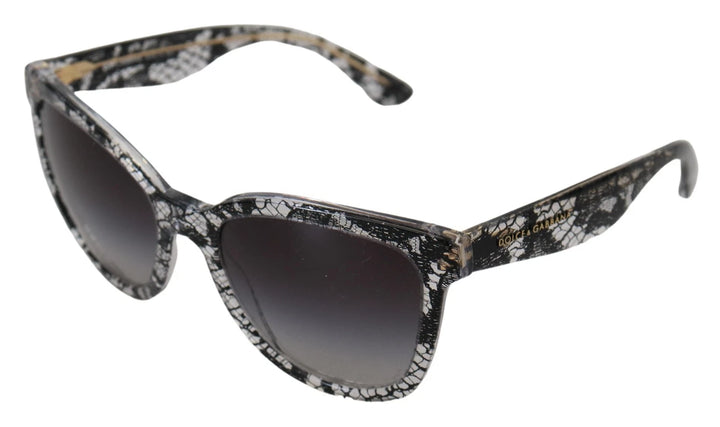 DG4190 Black Lace Acetate Crystal Round Sunglasses
