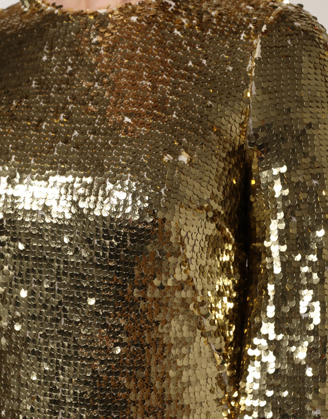 dolce and gabbana gold sequin dress Dolce & Gabbana Sequinned Mermaid Gown | Gold