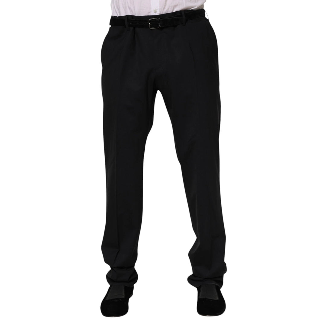Black Wool Formal Dress Men Trousers Pants