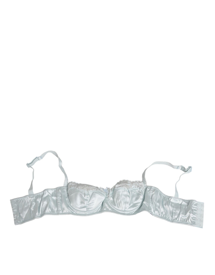 Light Blue Silk Semi-Padded Balconette Underwear