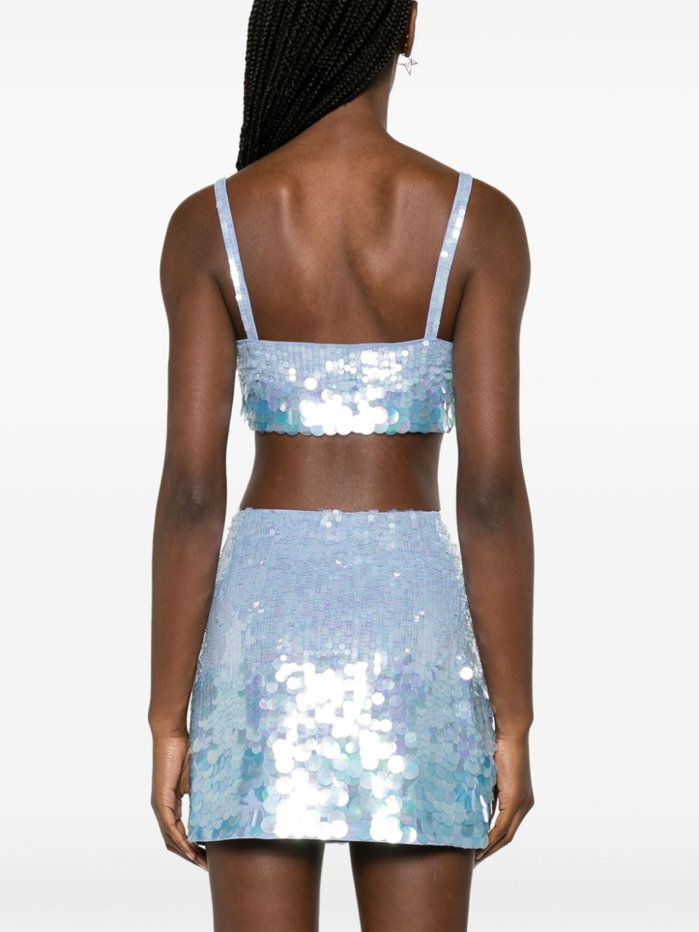 iridescent sequin cropped top-14