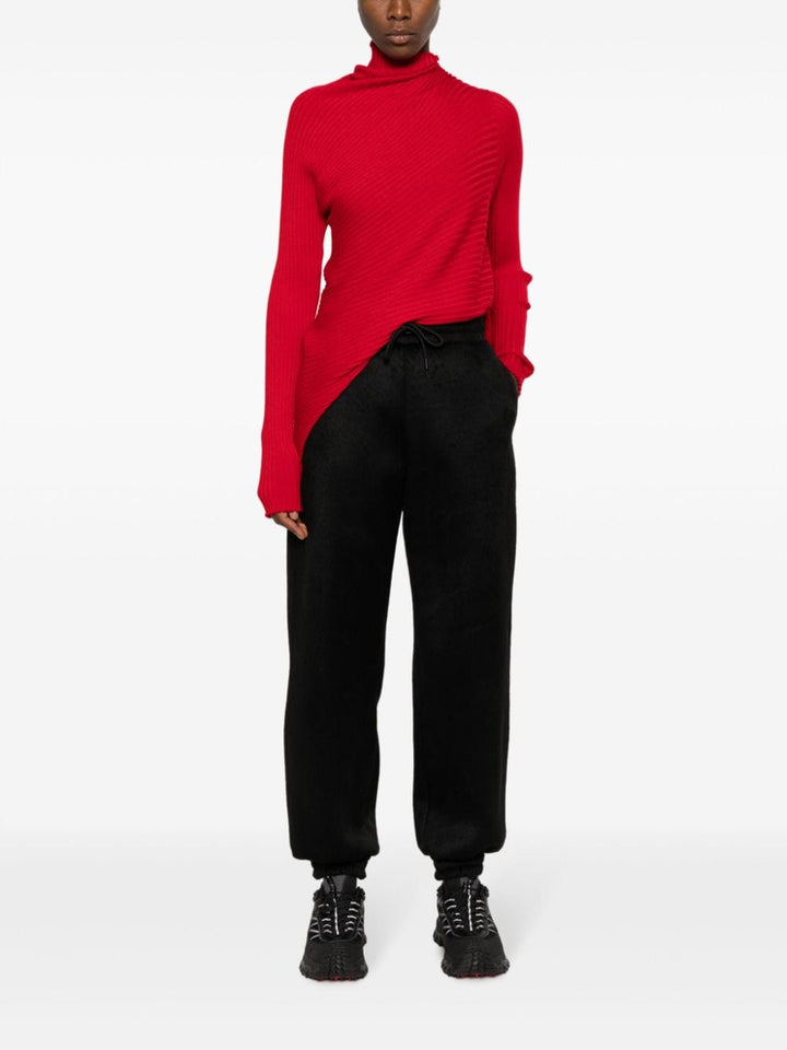 logo-embroidered tapered-leg trousers-2