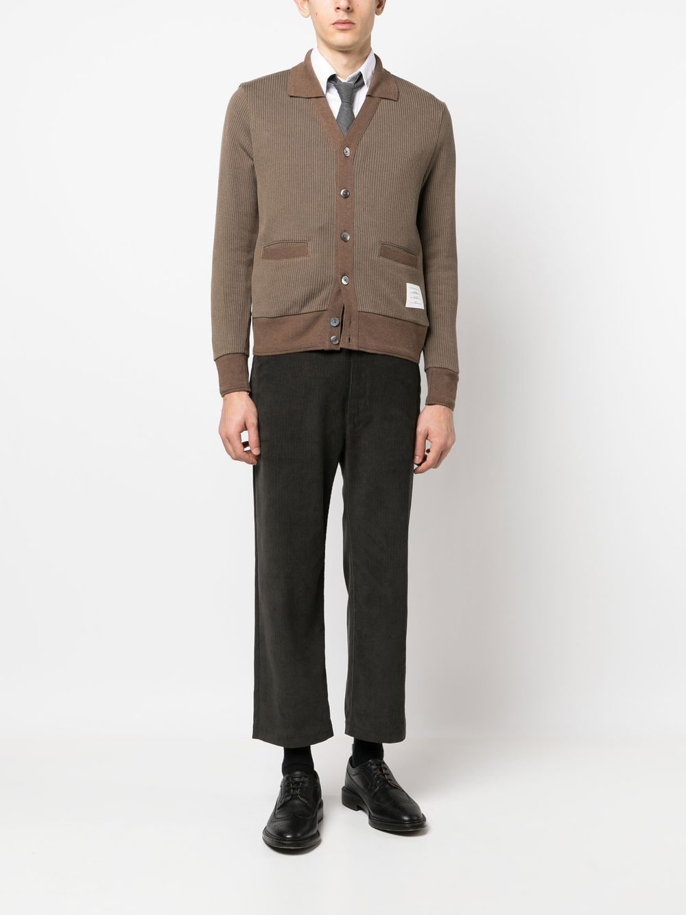 THOM BROWNE UNCONSTRUCTED STRAIGHT LEG SINGLE WELT POCKET TROUSER IN CORDUROY-3