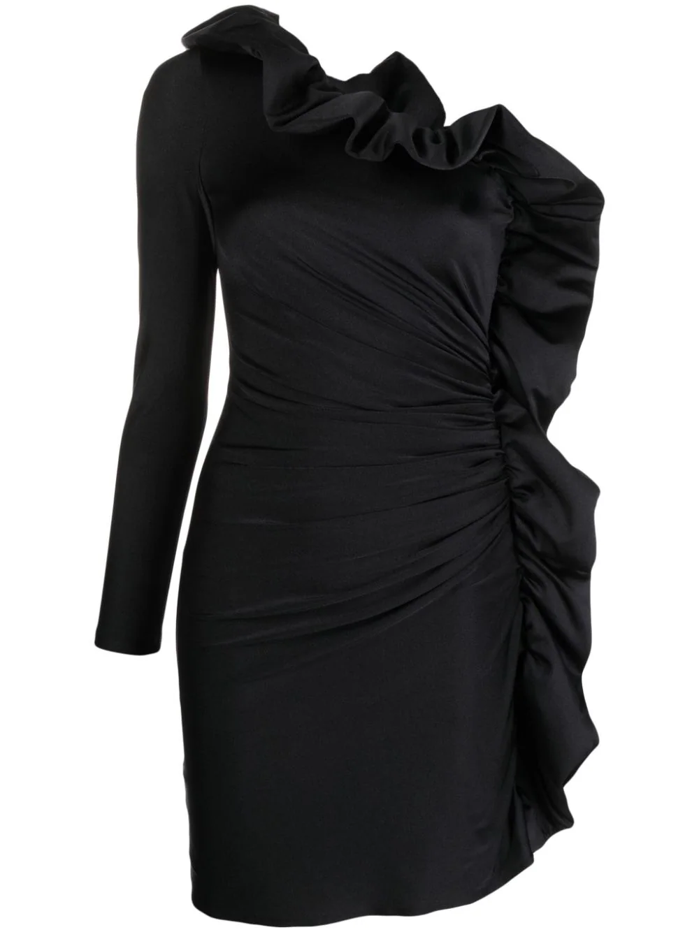 ruffled one-shoulder dress-0