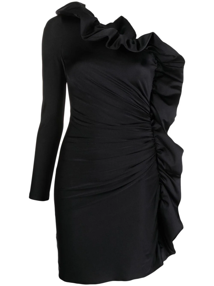 ruffled one-shoulder dress-0
