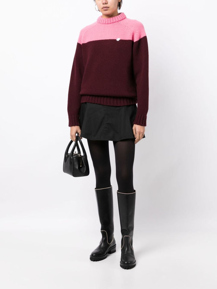 PATOU merino-blend colour-block jumper-2