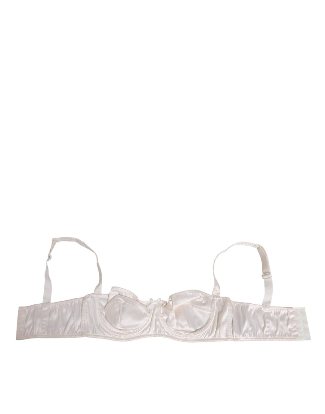 White Silk Satin Balconnet Lingerie Bra Underwear