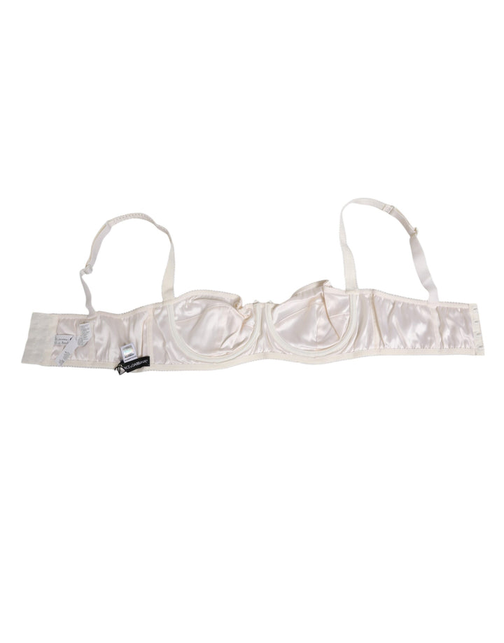White Silk Satin Balconnet Lingerie Bra Underwear