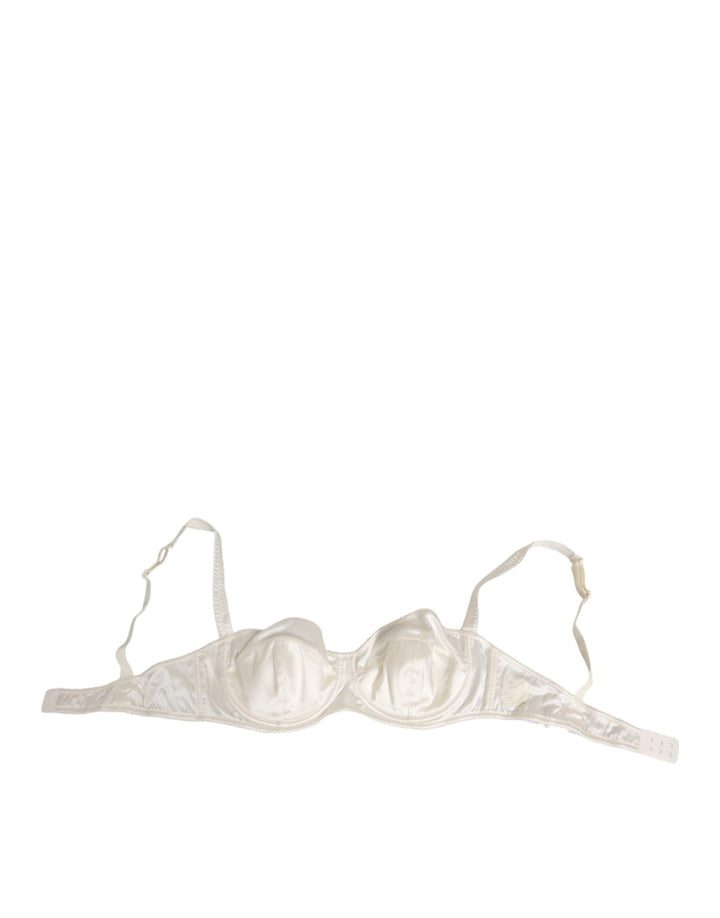 White Silk Satin Balconnet Lingerie Bra Underwear