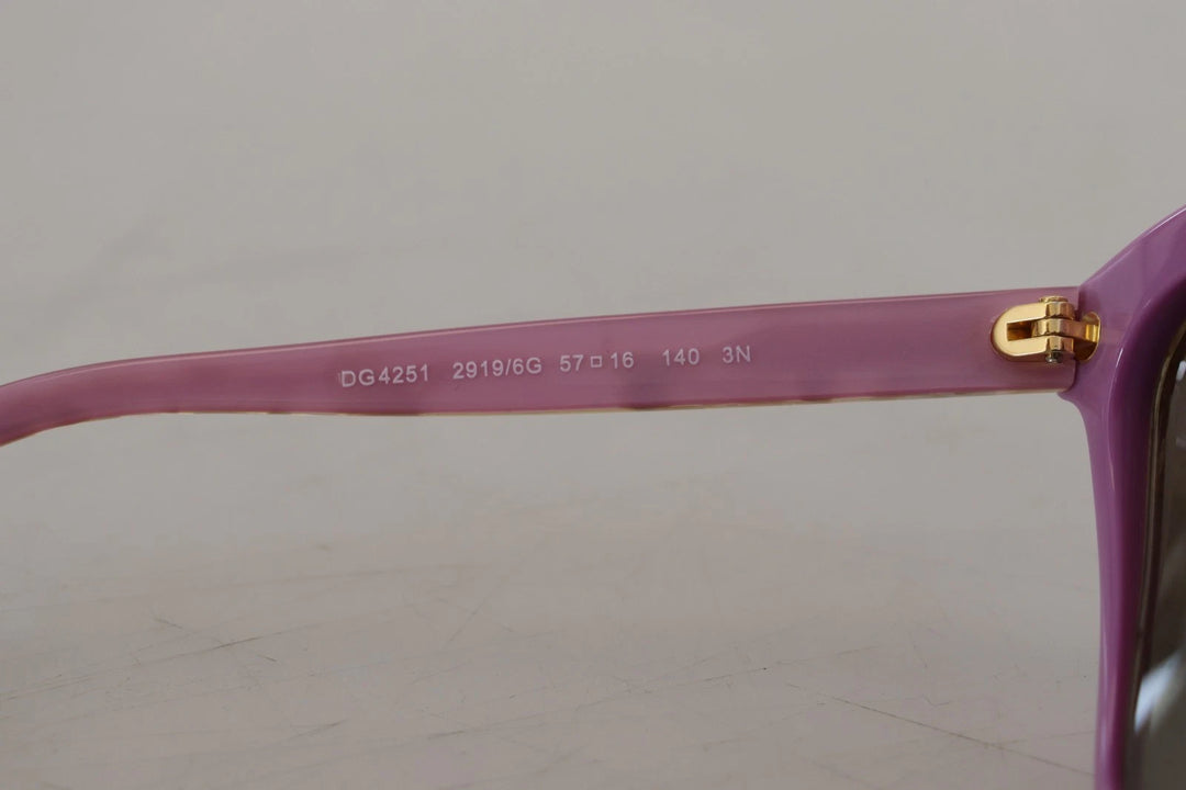 DG4251 Pink Gold Full Rim Rectangle Frame Shades