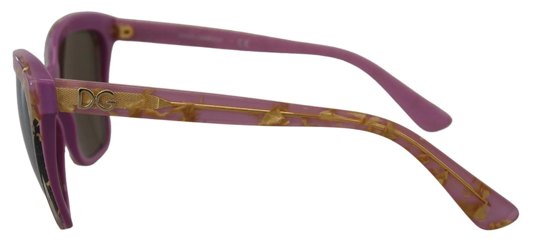 DG4251 Pink Gold Full Rim Rectangle Frame Shades