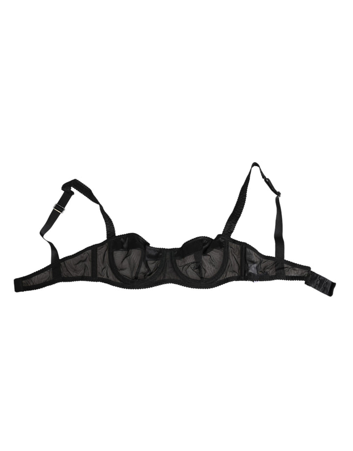 Black Sheer Mesh Underwire Bra  Underwear