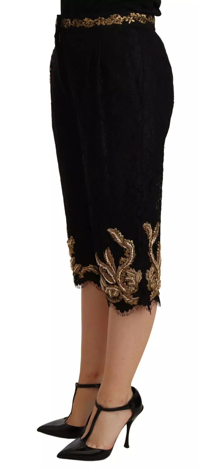 Black Lace Gold Baroque SPECIAL PIECE Shorts
