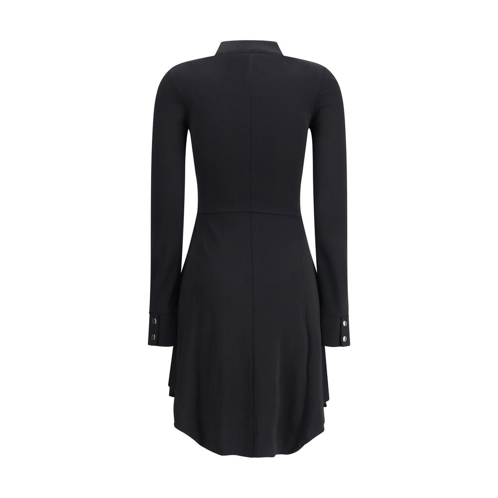 BIKER CREPE JERSEY ZIPPED DRESS
