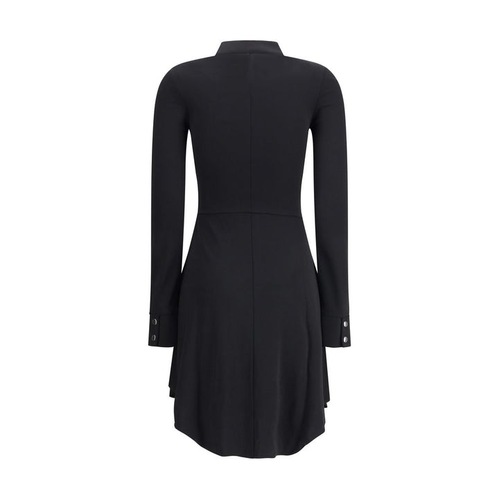 BIKER CREPE JERSEY ZIPPED DRESS