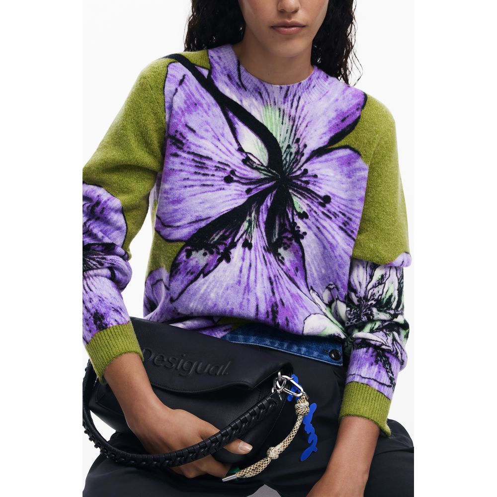 Purple Elastane Sweater