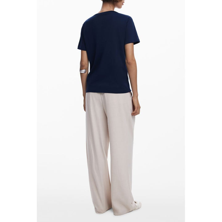 Blue Cotton Tops & T-Shirt