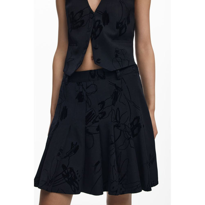 Black Polyester Skirt