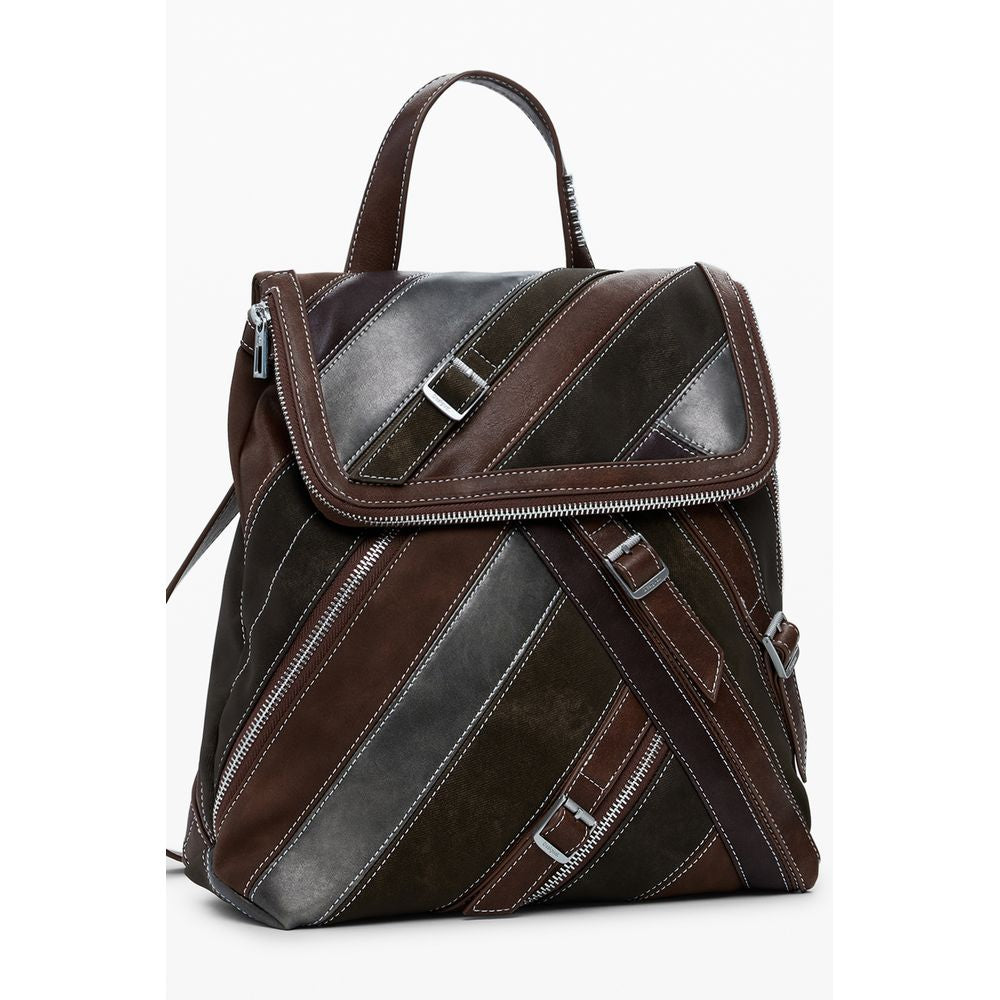 Brown Polyethylene Backpack