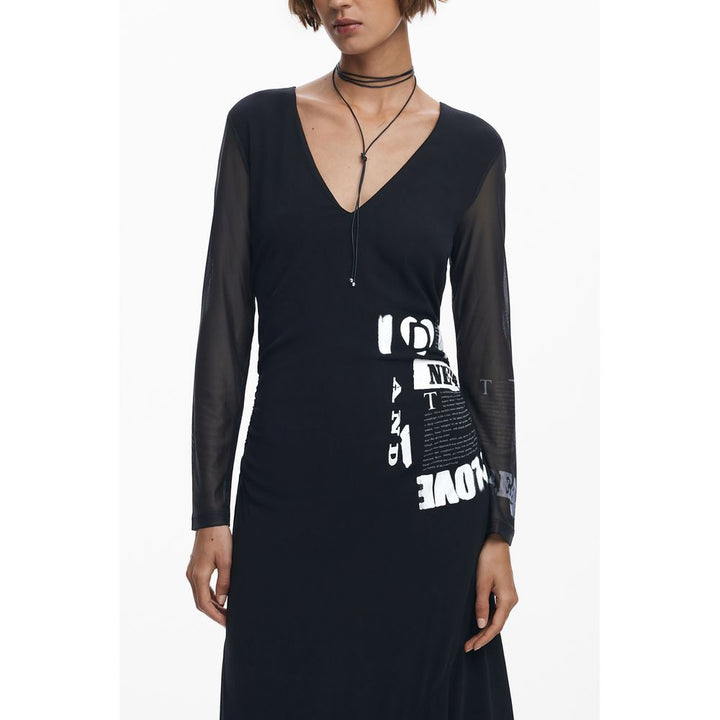 Black Polyester Dress