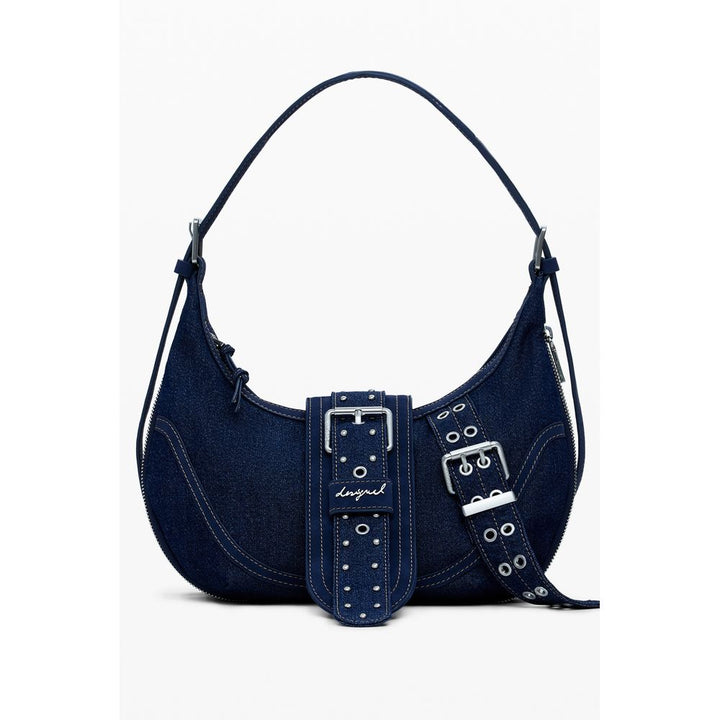 Blue Cotton Handbag