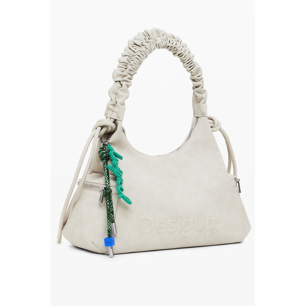 Beige Polyethylene Handbag